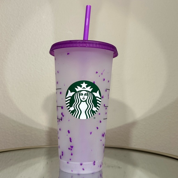 Starbucks Other - Starbucks Reusable Purple Color Changing Confetti Cold Cup